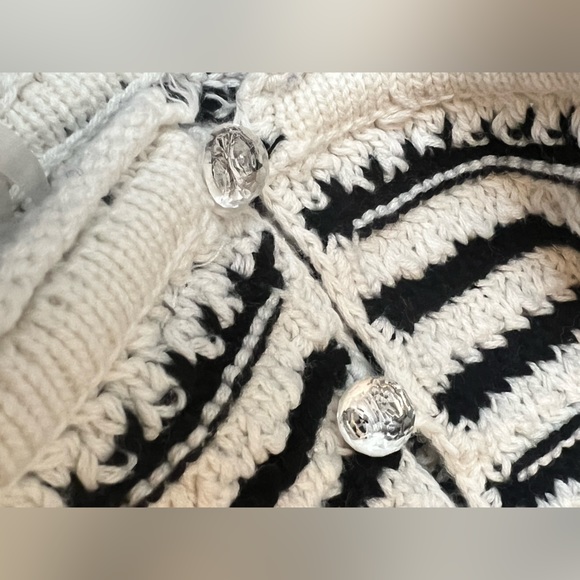 Crochet Striped Halter Top  ALYA Medium Cotton Sweater - Picture 13 of 14